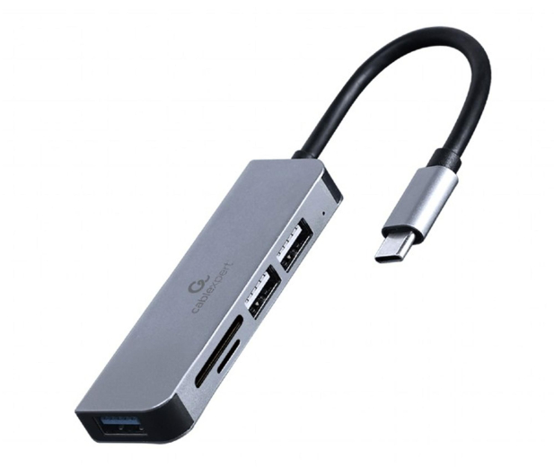 Gembird 3-portowy HUB USB typu C (USB 3.1 + USB 2.0) czytnik kart - 1351744 - zdjęcie